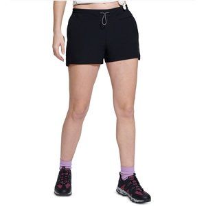 Bass Outdoor Womens Greenstone Drawcord Woven Active Shorts Small Black